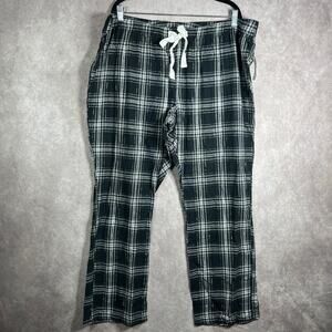 Old Navy Maternity Pajama Pants Womens Size XL Black Plaid‎ Drawstring NEW